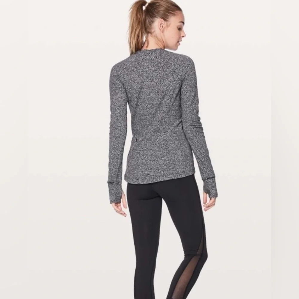 Lululemon Top Women’s 6 Runderful Long Sleeve Reconnect Jacquard Running Luon